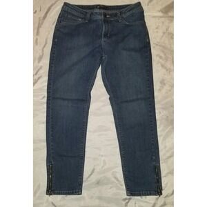 Lee Perfect Fit 1889 Womens Jeans Mid Rise Stretch Zip Ankle Size‎ 11 #1208